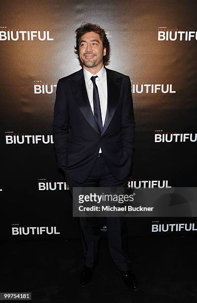 Actor Javier Bardem attends the Biutiful Party at the Majestic Beach during the 63rd Annual Cannes Film Festival on May 17, 2010 in Cannes, France.