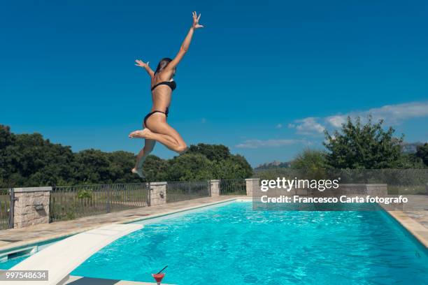 summer by the pool - tempio pausania foto e immagini stock