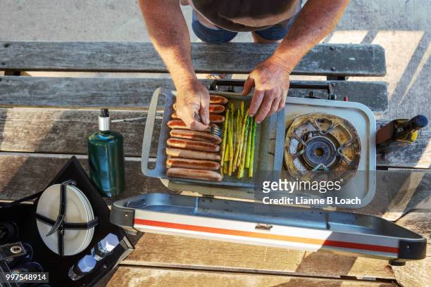 sausage sizzle - lianne loach stock pictures, royalty-free photos & images
