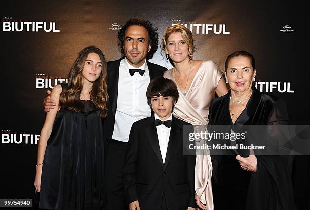 Director Alejandro Gonzalez Inarritu and guests attends the Biutiful Party at the Majestic Beach during the 63rd Annual Cannes Film Festival on May...