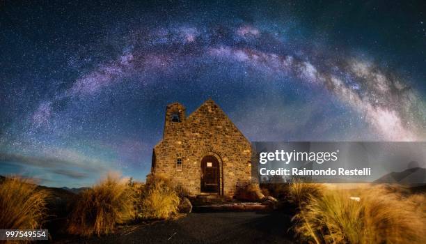 lake tekapo, church of the good shepherd - 2041 - raimondo - fotografias e filmes do acervo