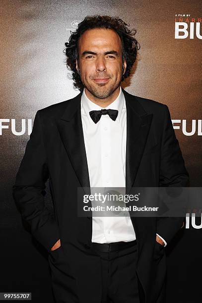 Director Alejandro Gonzalez Inarritu attends the Biutiful Party at the Majestic Beach during the 63rd Annual Cannes Film Festival on May 17, 2010 in...