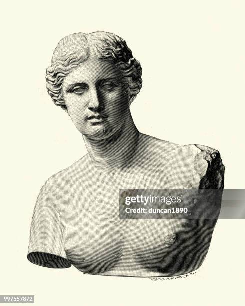illustrazioni stock, clip art, cartoni animati e icone di tendenza di afrodite di milos - venere dea romana