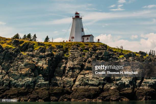 canada-new brunswick-grand manan-swallowtail light - brunswick centre stock pictures, royalty-free photos & images