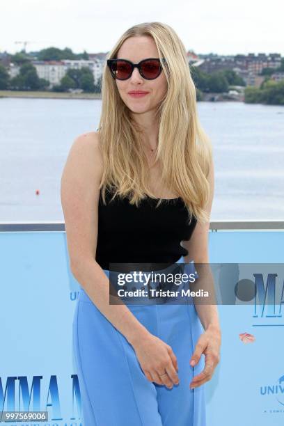 Amanda Seyfried during the Mamma Mia! Here we go again' Musical Photo Call on July 12, 2018 in Hamburg, Germany.