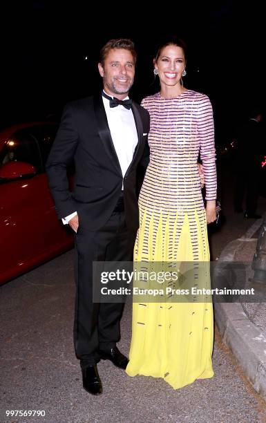 Laura Sanchez and David Ascanio attend Vogue 30th Anniversary Party at Casa Velazquez on July 12, 2018 in Madrid, Spain.