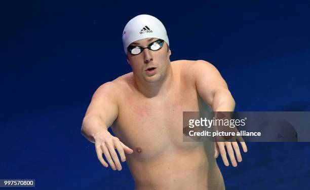 Marco Koch of Germany in the men's 200m breaststroke semi-final at the FINA World Championships 2017 in Budapest, Hungary, 27 July 2017. Photo: Axel...
