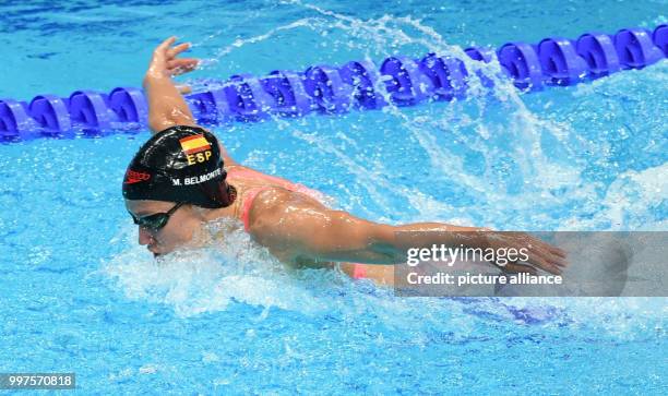 Mireia Belmonte of Spain wins the women's 200m butterfly final at the FINA World Championships 2017 in Budapest, Hungary, 27 July 2017. Photo: Axel...