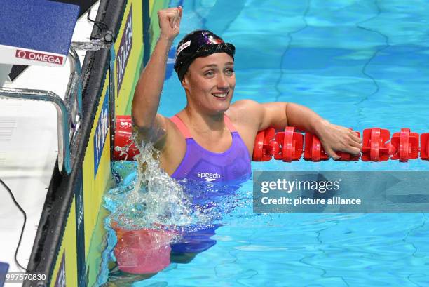 Mireia Belmonte of Spain wins the women's 200m butterfly final at the FINA World Championships 2017 in Budapest, Hungary, 27 July 2017. Photo: Axel...