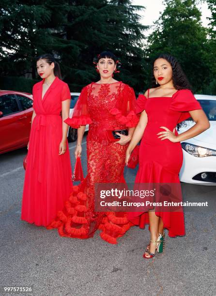 Rossy de Palma, and Luna Lionne attend Vogue 30th Anniversary Party at Casa Velazquez on July 12, 2018 in Madrid, Spain.