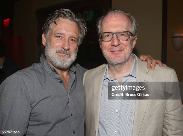 Bill Pullman and Playwright Tracy Letts pose at the opening night party for the new Second Stage Theatre play "Mary Page Marlowe" at Churrascaria...