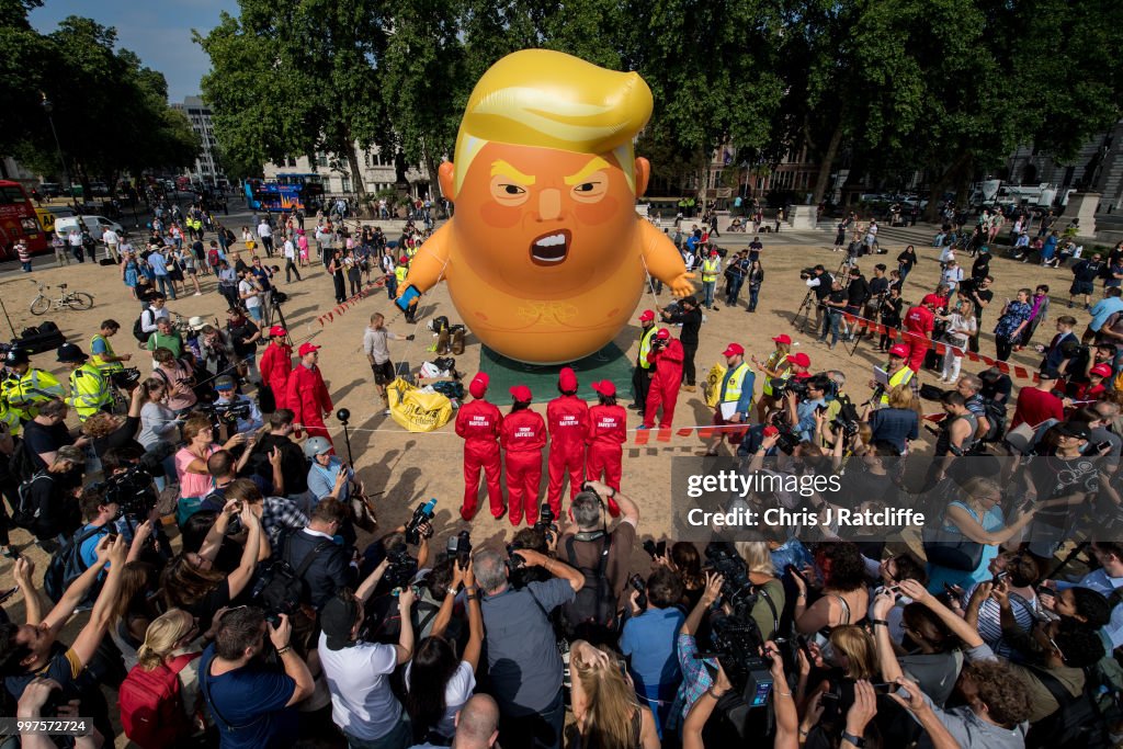 Protests Against Donald Trump's Visit Take Place Across The UK