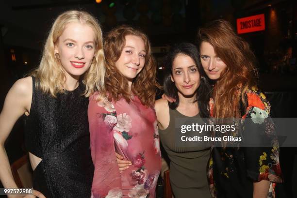 Tess Frazer, Kayli Carter, Director Lila Neugebauer and Grace Gummer pose at the opening night party for the new Second Stage Theatre play "Mary Page...