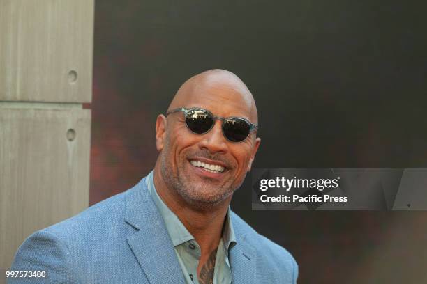 Dwayne Johnson attends the premiere of Skyscraper at AMC Loews Lincoln Center.