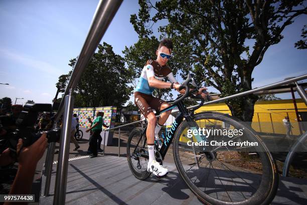 Start / Romain Bardet of France and Team AG2R La Mondiale / during the 105th Tour de France 2018, Stage 7 a 231km stage from Fougeres to Chartres /...