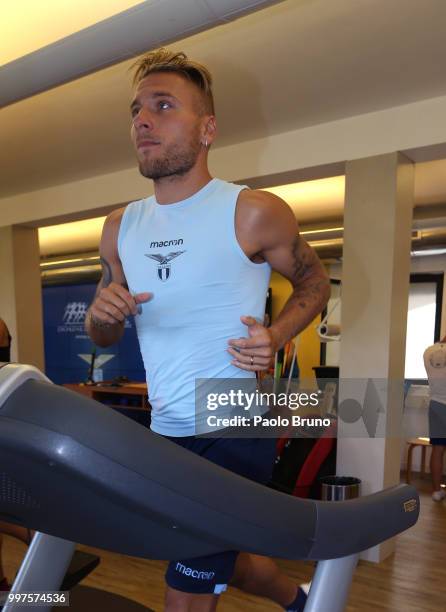 Ciro Immobile of SS Lazio attends the SS Lazio medical tests on July 13, 2018 in Rome, Italy.