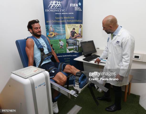 Marco Parolo of SS Lazio attends the SS Lazio medical tests on July 13, 2018 in Rome, Italy.