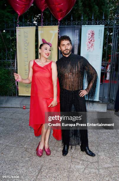 Mariola Fuentes and Paco Leon attend Vogue 30th Anniversary Party at Casa Velazquez on July 12, 2018 in Madrid, Spain.