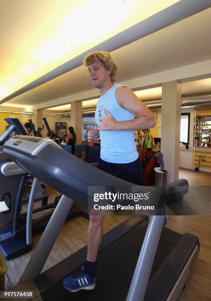 Dusan Basta of SS Lazio attends the SS Lazio medical tests on July 13, 2018 in Rome, Italy.