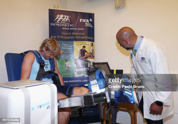 Dusan Basta of SS Lazio attends the SS Lazio medical tests on July 13, 2018 in Rome, Italy.