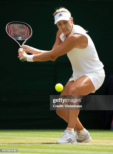 Angelique Kerber of Germany during her quarter-final match against Daria Kasatkina of Russia on day eight of the Wimbledon Lawn Tennis Championships...