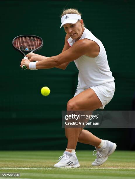 Angelique Kerber of Germany during her quarter-final match against Daria Kasatkina of Russia on day eight of the Wimbledon Lawn Tennis Championships...