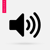 Sound Icon,  Speaker vector icon.