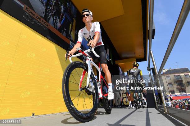 Start / Michal Kwiatkowski of Poland and Team Sky / during the 105th Tour de France 2018, Stage 7 a 231km stage from Fougeres to Chartres / TDF / on...