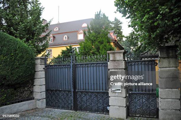 The entrance gate to the villa of the Thai king Maha Vajiralongkorn can be seen in Tutzingen at Lake Starnberg, Germany, 28 July 2017. Thailand's...