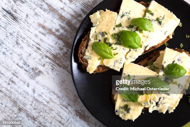 sandwiches with roquefort cheese - roquefort stock pictures, royalty-free photos & images