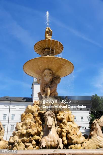 residenz fountain in salzburg - residenz bildbanksfoton och bilder