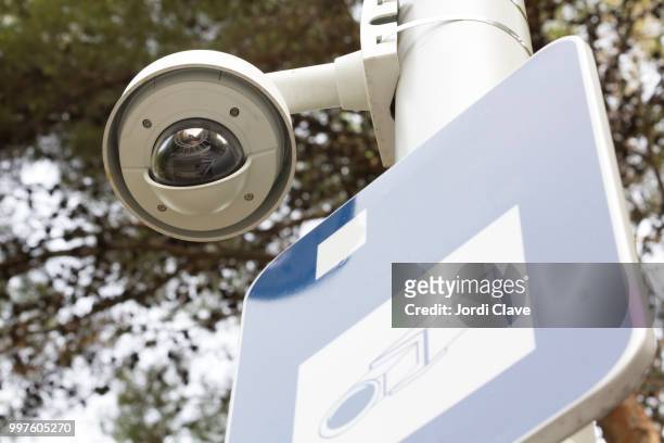 security cam in a public park - clave stock pictures, royalty-free photos & images