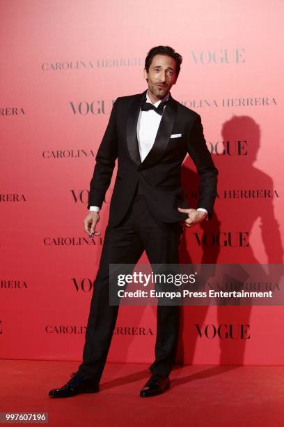 Adrien Brody attends the Vogue 30th Anniversary Party at Casa Velazquez on July 12, 2018 in Madrid, Spain.