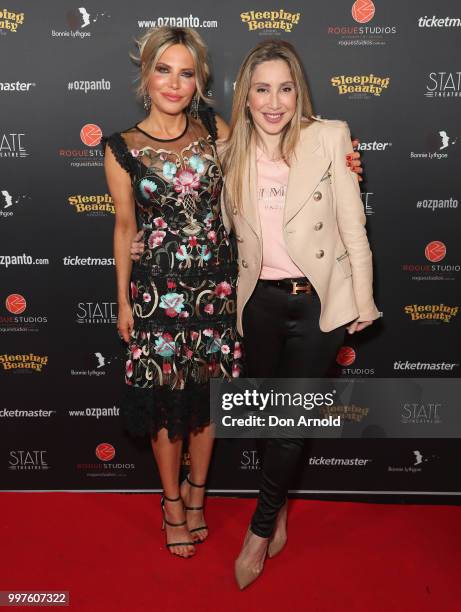 Melissa Tkautz and Matty Samaei arrive for opening night of Sleeping Beauty - A Knight Avenger's Tale at State Theatre on July 13, 2018 in Sydney,...