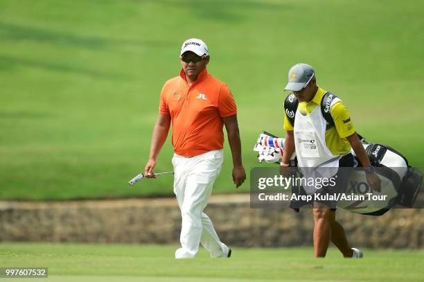 Chapchai Nirat of Thailand pictured during the second round of the Bank BRI Indonesia Open at Pondok Indah Golf Course on July 13, 2018 in Jakarta,...