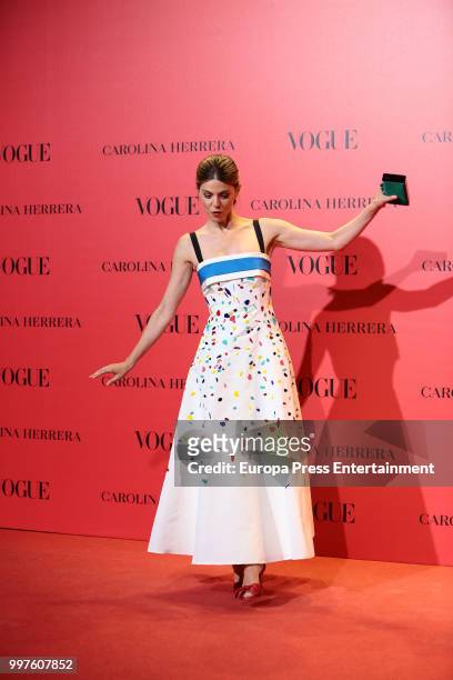 Manuela Velasco attends Vogue 30th Anniversary Party at Casa Velazquez on July 12, 2018 in Madrid, Spain.