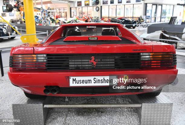 Ferrari Testarossa from 1988 seen in the Auto & Technik Museum in Sinsheim, Germany, 29 July 2017. A toy manufacturer is suing Ferrari over the...