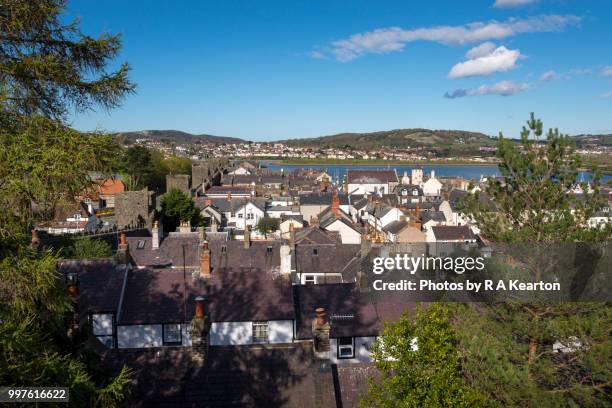 the old town of conwy in north wales, uk - kearton stockfoto's en -beelden