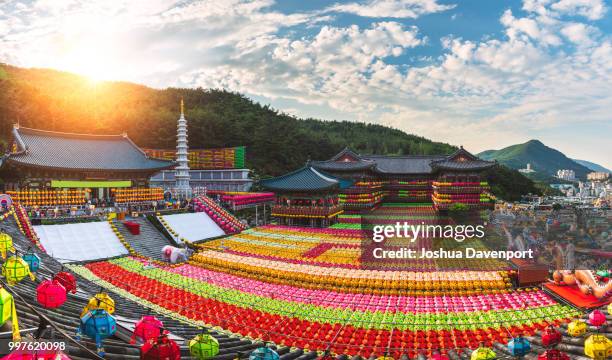 buddha's birthday at samgwangsa - davenport stock pictures, royalty-free photos & images