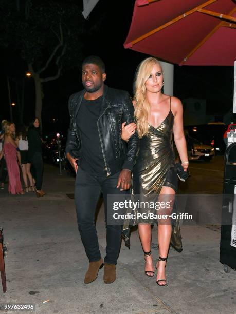 Subban and Lindsey Vonn are seen on July 12, 2018 in Los Angeles, California.