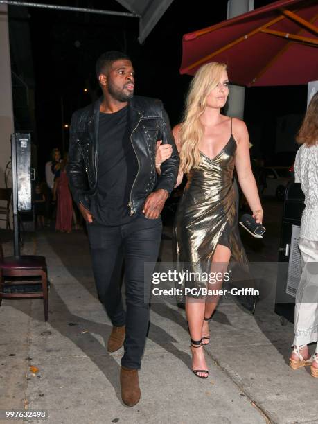 Subban and Lindsey Vonn are seen on July 12, 2018 in Los Angeles, California.