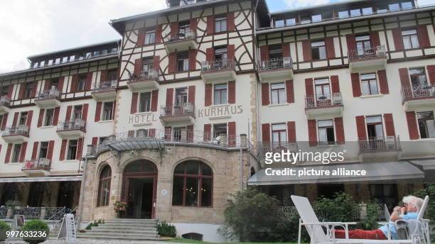 The hotel Kurhaus can be seen in Berguen, Switzerland, 21 July 2017. This is the setting of the Sat.1 dating show for singles aged older than 60. The...