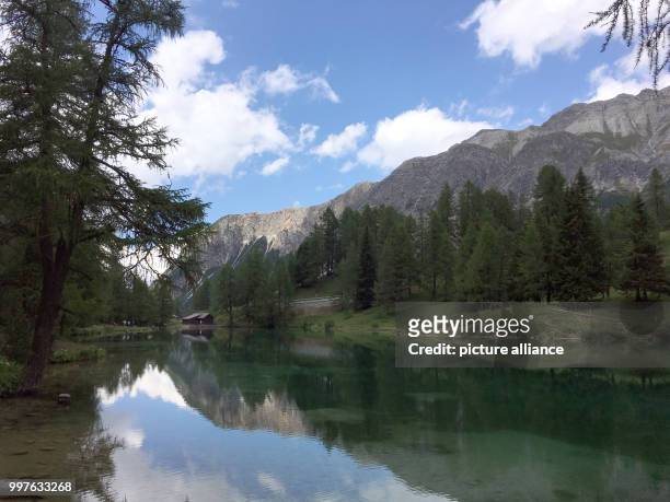 The Palpuognasee river can be seen above Berguen, Switzerland, 22 July 2017. This is the setting of the Sat.1 dating show for singles aged older than...