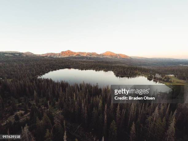 mirror lake from above - olsen stock pictures, royalty-free photos & images