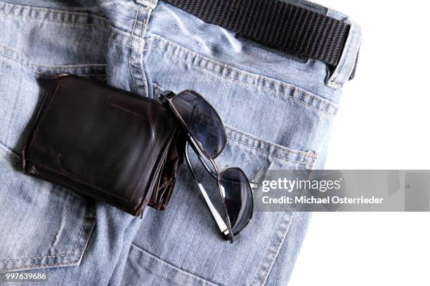 ready to go - phone in back pocket stock pictures, royalty-free photos & images