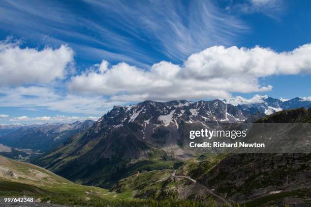 top of the col du galibier - col stock pictures, royalty-free photos & images