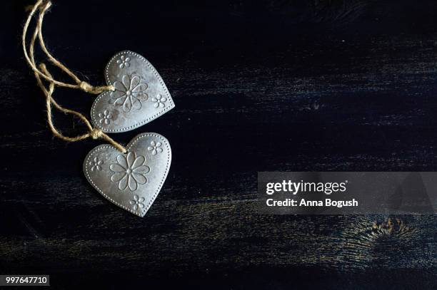 heart shaped decor - rustic decor stock pictures, royalty-free photos & images