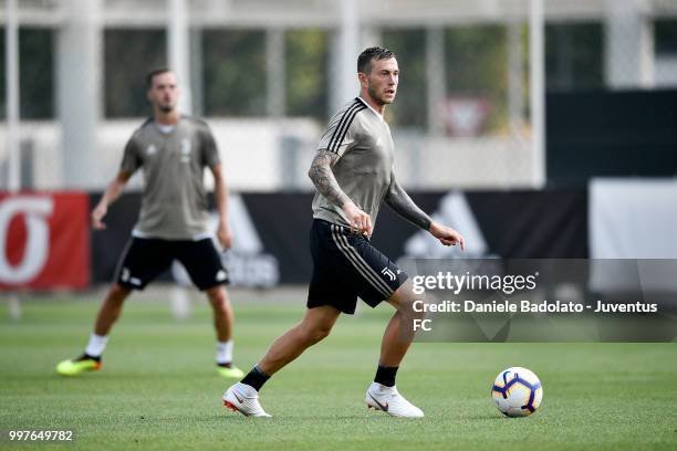 Federico Bernardeschi during a Juventus training session at Juventus Training Center on July 13, 2018 in Turin, Italy.