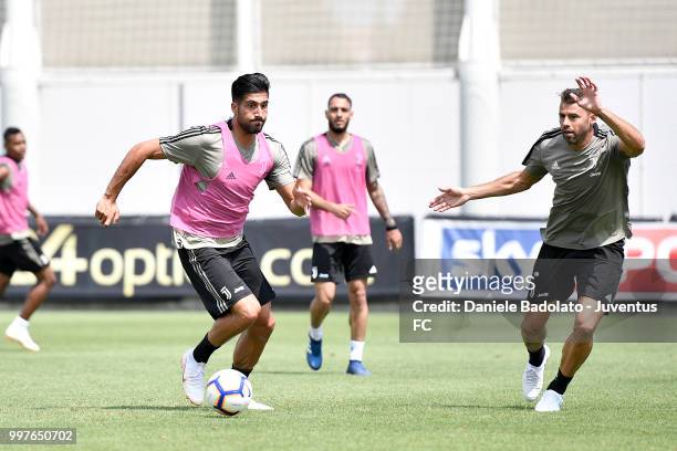 Emre Can during a Juventus training session at Juventus Training Center on July 13, 2018 in Turin, Italy.