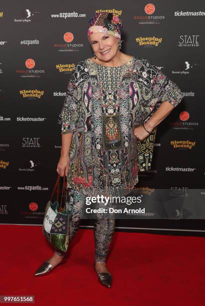 Susie Elelman arrives for opening night of Sleeping Beauty - A Knight Avenger's Tale at State Theatre on July 13, 2018 in Sydney, Australia.